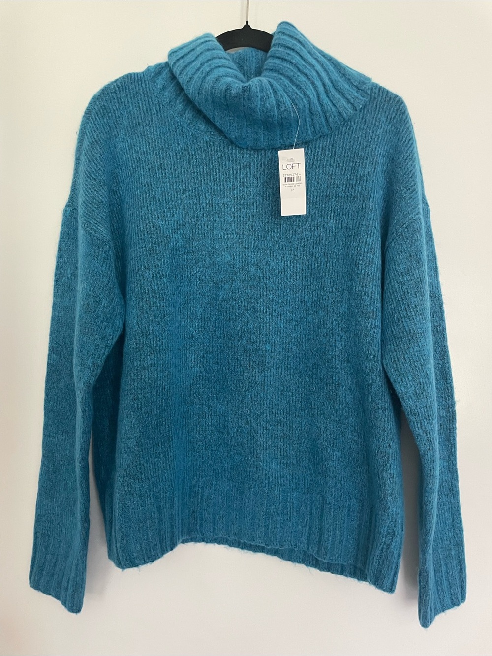 NWT LOFT Dark Turquoise Cowl Neck Sweater - Size M